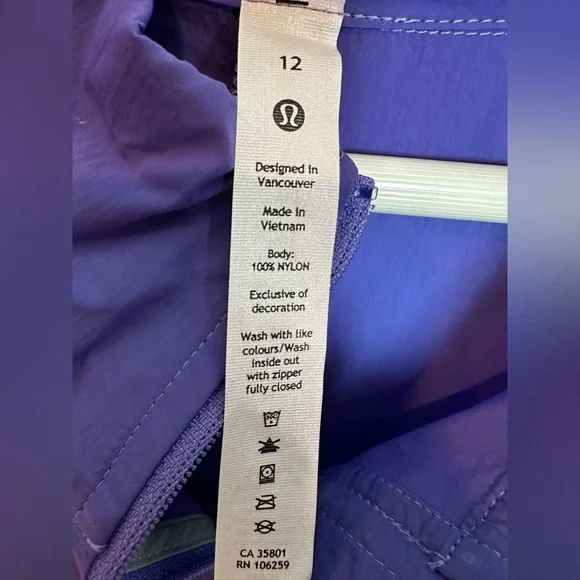 lululemon athletica Women's anorak in purple and Gray